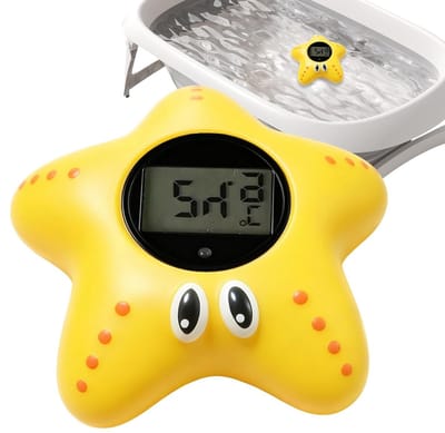 Badwatertemperatuurmeter - Waterthermometer Kinderen - Veilig Baden - Drijvend LCD Display - 6 cm - Geen