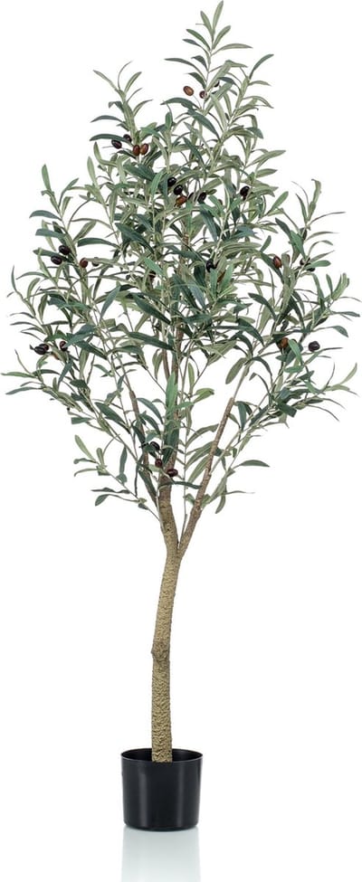 Emerald - Kunstboom Olijfboom 140cm - Kunstplant voor binnen - Kunstboom olijf - Olijfboom kunst