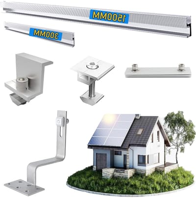 Montageset Zonnepanelen - Paneelhouder Dakhaak - Zonnepanelen Installeren - Specifiek voor Pannendaken - Voor 1134 mm Modules - Aluminium