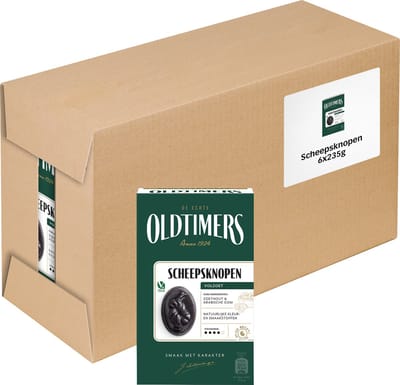 Oldtimers - Drop - Scheepsknopen - 6 doosjes - 235 gram