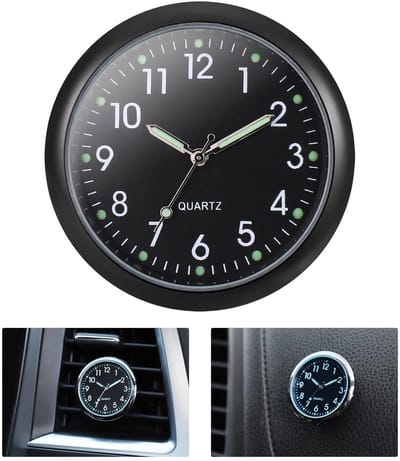 Auto Klok - Mini Voertuig Dashboard Kwarts Analoge Klok Met Air Vent Clip Voor Interieur Decoratie - Kleine Wandklok Home Decor