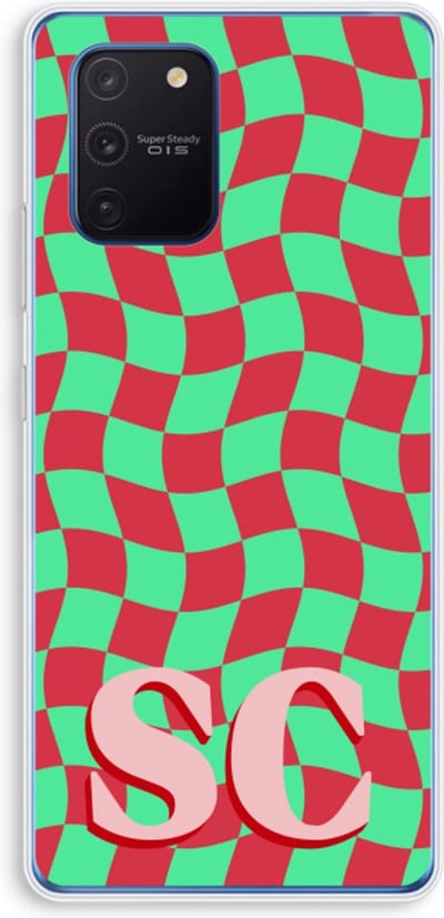Gepersonaliseerd - Case Company® - Hoesje geschikt voor Samsung Galaxy Note 10 Lite hoesje - Grid Monogram - Soft Cover Telefoonhoesje - Bescherming aan alle Kanten en Schermrand