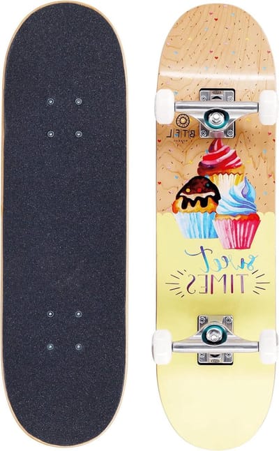 Compleet skateboard - Kinder skateboard - Buiten spelen - 7 lagen esdoorn - 18 x 71 cm - Alice