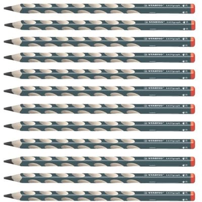 STABILO EASYgraph - Ergonomisch Grafietpotlood - Rechtshandig - Met Extra Dikke 3.15 mm Kern - Doos 12 stuks