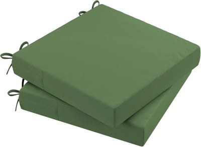 Tuin Zitkussens voor Terrasmeubels - Waterdichte Kussens Set van 2 - 47x45x70 cm - Donker Mosgroen