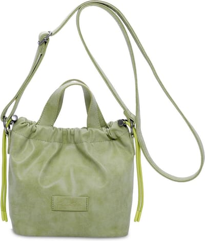 Fritzi aus Preußen Schoudertas Poppi03 Vintage Crossbody Bag Green Lichtgroen