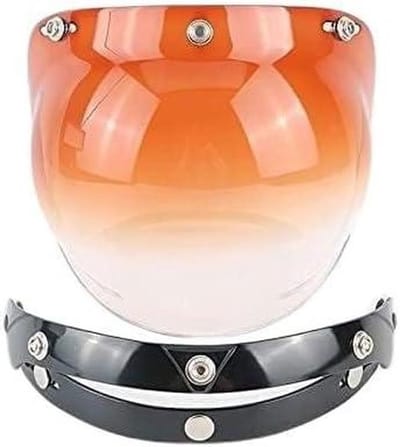 Motorhelm Windscherm - Helm Vizier - Bescherming Motor - 3 Snap Sluiting - 25 cm Lengte - Transparant