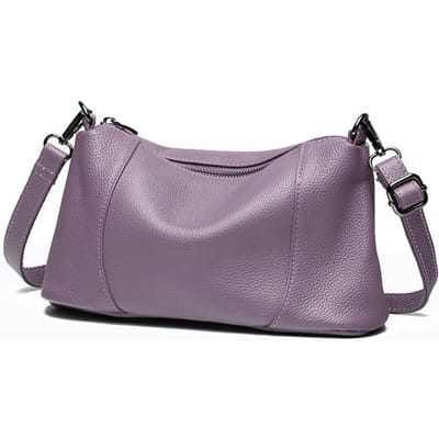 Nieuw Toplaag Koeienhuid Zacht Leer Modieus en Veelzijdig Eenvoudig Meerlaags Klein Tasje Crossbody Tas Schuin Dames Tas gray