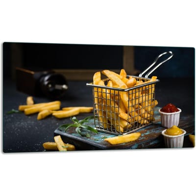 TMK ArtDeko - Snijplank - 52x30cm - Glazen Beschermplaat - Inductiegeschikt