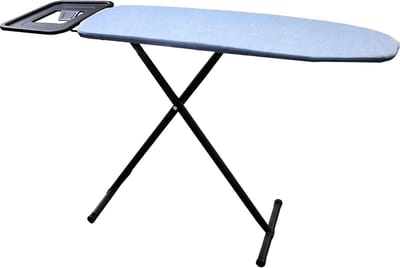 Strijkplank 110 x 38 cm één gat - Marseille blauw gestreepte cover - kleding strijken