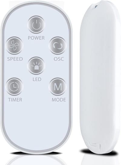 Thijox - Nieuwe vervangende afstandsbediening voor torenventilator, model 303349, 303350, 303351, 303352, 303803, 303818, 303819 (wit) zonder wifi
