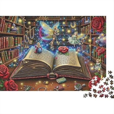 Sprookjesboek Puzzel - Fantasie Scène - Ontspanning Thuis - 1000 Stukjes - 52 x 38 cm - Kleurrijk