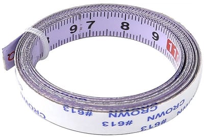 Dailygoody - Zelfklevende metrische schaal liniaal - Mijter meetlint - Precisie stalen regel - Wit - Houtbewerking gereedschap - Voor T-track router t...