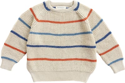 Your Wishes Stripe Knit Truien & Vesten Jongens - Sweater - Hoodie - Vest- Beige - Maat 86/92