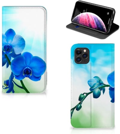 Apple iPhone 11 Pro Max Smart Cover Orchidee Blauw - Cadeau voor je Moeder