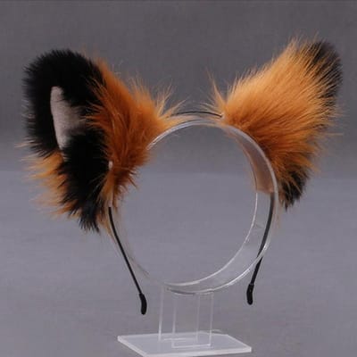 Pluizige Dier Kat Vos Oor Haarbanden Feest Cosplay Bont Haarband Meisjes Mode Halloween Anime Hoofdbanden Hoofddeksels Haaraccessoires brown