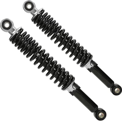 MKX Schokbrekerset 320mm Gilera Citta, Puch Maxi, Tomos zwart/chroom