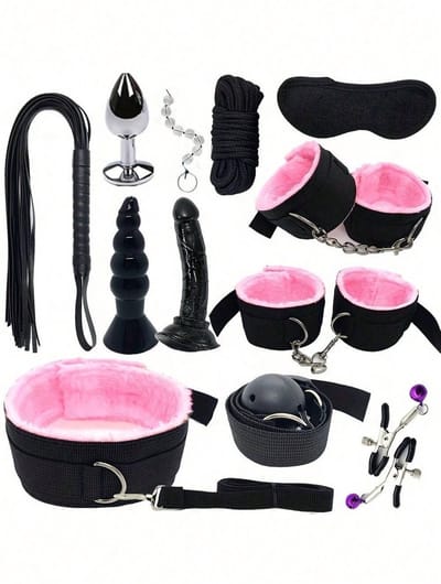 Oneay SM 11-delige seksspeelgoedset voor volwassenen, flirtset voor stellen, bondage set voor volwassenen, Valentijnsdagcadeau, kerstcadeau, seksspeelgoed