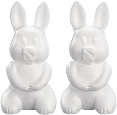 Piepschuim hobby vorm - 4x - haas/konijn - 24 cm - DIY knutsel figuren om te versieren