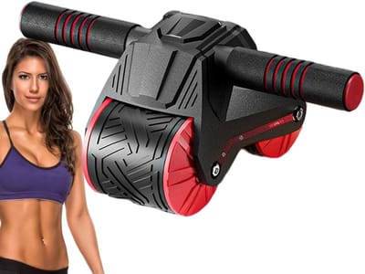 Abdominale Rol - Buikspierwiel Trainingswiel - Romp Versterken - Automatische Rebound - 245 x 19 x 159 cm - Rood
