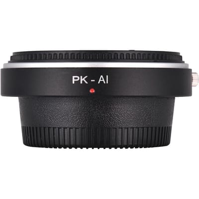 Bague d'adaptation pour monture d'objectif PK-AI, avec verre optique, pour objectif Pentax K, compatible avec Nikon black