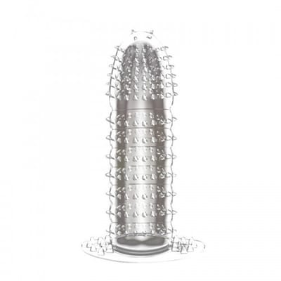 Nooitmeersaai - Penissleeve met bobbeltjes - Siliconen - Transparant - One-size