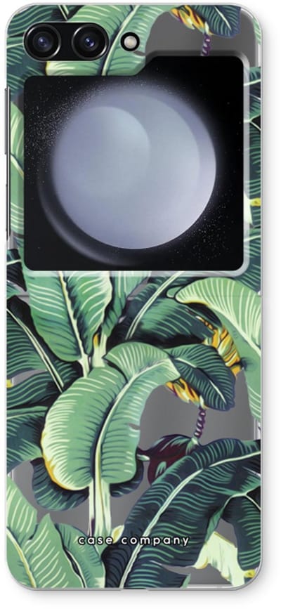 Case Company® - Hoesje geschikt voor Samsung Galaxy Z Flip5 hoesje - Bananenbladeren - Soft Cover Telefoonhoesje - Bescherming aan alle Kanten en Schermrand