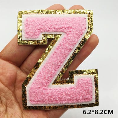 A-Z Grote Letterpatches Op Kleding Roze Kleur Strijkbare Patches Voor Kleding Naaistickers Applicaties (8Cm)