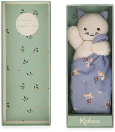 Kaloo - Carre Douceur - Knuffeldoekje - Kat - Lila