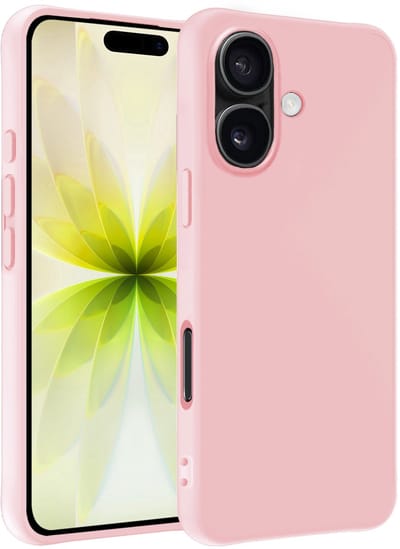 Hoesje - Geschikt voor Apple iPhone 17 - Sterk & Shockproof - Hoes Cover - Siliconen Case - Telefoonhoesjes - Lichtroze