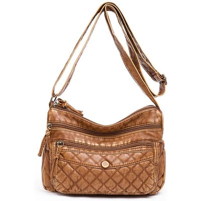 Nieuwe Herfst Grote Capaciteit Casual Dames Enkelvakstas Hoge Retro Klinknagel Knoop Dames Crossbody Tas brown