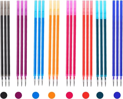 24 Stuks Uitwisbare Pennen, Gemakkelijke Uitwisbare Krijtjes, Comfortabele Balpen voor Basisonderwijs, Duurzaam en Geschikt voor Dagelijks Gebruik