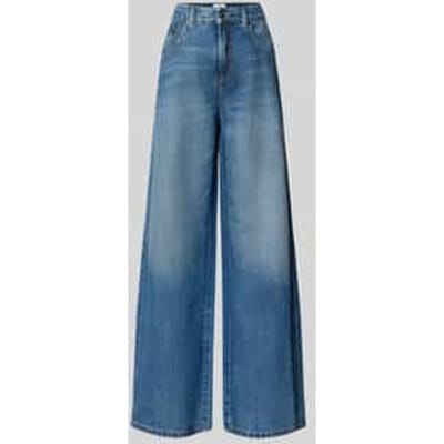Wide leg jeans van katoenmix model 'PALAZZO'