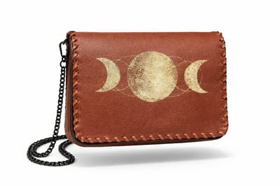 Mooi&Magisch | Crossbody tas Cognac | Lederen Crossbodytass mtwee verwisselbare leren Frontjes