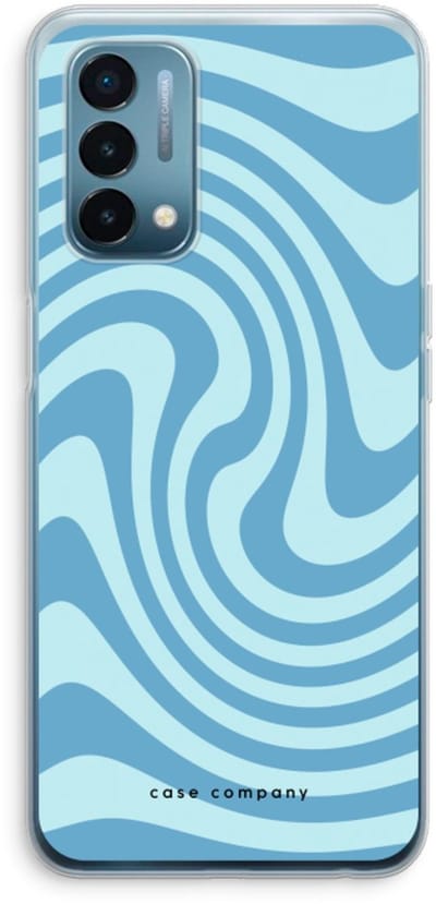 Case Company® - Hoesje geschikt voor OnePlus Nord N200 5G hoesje - Swirl Blauw - Soft Cover Telefoonhoesje - Bescherming aan alle Kanten en Schermrand