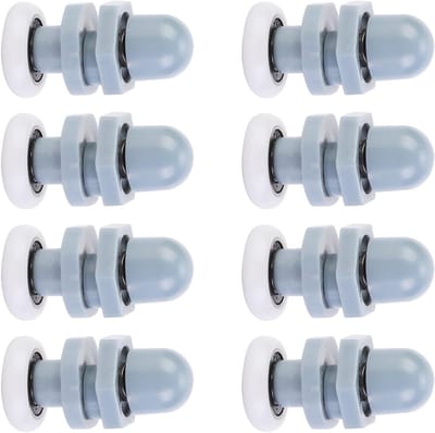 Plastic schuifdeurwielen voor glazen douchedeuren - 8 stuks, 20MM, duurzaam en stil
