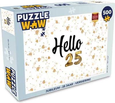 Puzzel Jubileum - 25 jaar - Versiering - Legpuzzel - Puzzel 500 stukjes