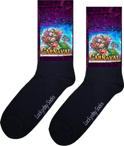 Carnavals sokken - Vastelaovend sokken - Verjaardag cadeau - Grappige sokken - Leuke sokken - Hem Haar sokken - Vrolijke sokken - Valentijn Cadeau - Vaderdag - Moederdag - Verjaardag cadeau - Dame - Leuk Cadeau - Sokken maken Happy - Maat 37-44