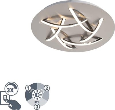 Trio Leuchten delphina - Plafondlamp - 6 lichts - Ø 450 mm - Staal