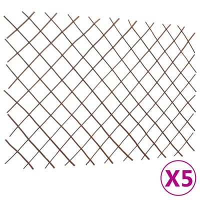 vidaXL - Tuinlatwerken - 5 - st - 180x120 - cm - wilgenhout
