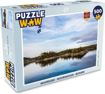 Puzzel Noordzee - Noorwegen - Bomen - Legpuzzel - Puzzel 500 stukjes