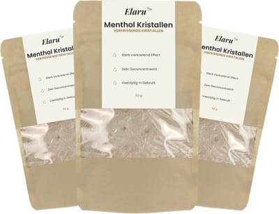 Menthol Kristallen 100% Puur - 200g - Uit Pepermuntolie - Voor DIY, Aroma & Sauna Gebruik - Elaru