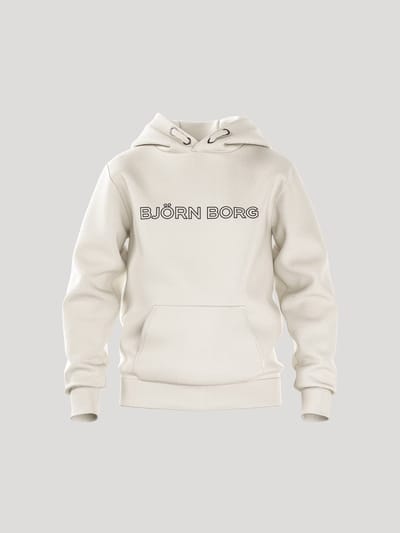 Björn Borg Essential 3 Hoodie Kinderen Trui Met Capuchon Jongens - Tofu Gebroken Wit - Maat 170