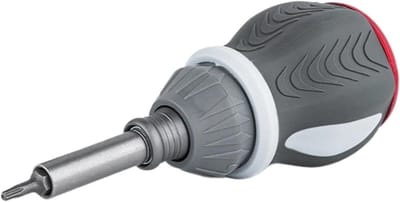 Ratelschroevendraaierset - Precisie Reparatiebit - Huishoudelijke Reparaties - Magnetische Bits - 9-in-1 - Grijs