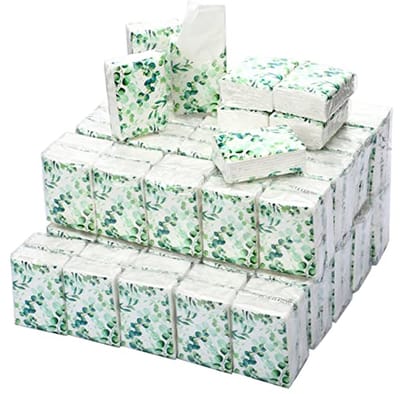 100 Stuks Reistissue Packs - 1000 Vellen Kleine Persoonlijke Gezichtsdoeken - 3 Laags Pocketdoeken - Schattige Individuele Gezichtsdoekjes voor Bruiloft en Feest