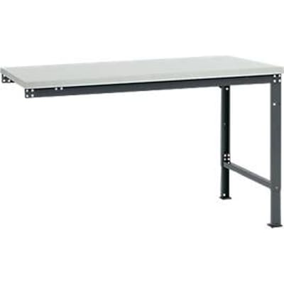 Manuflex aanbouwtafel UNIVERSAL Speciaal, tafelblad melamine, 1500 x 1000, antraciet