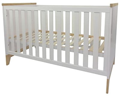 Hoogteverstelbaar Babybedje 140x70 cm - Houten Crib in Wit met Scandinavisch Design