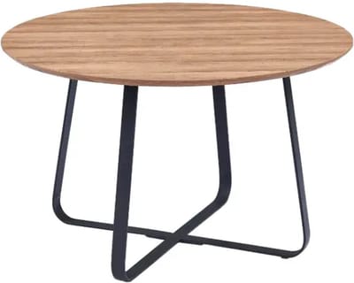 eettafel nova- ronde tafel- 4 personen-bruin/zwart