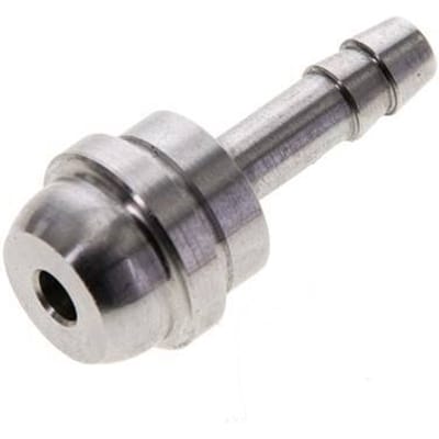 6 mm RVS Slangpilaar zonder Wartelmoer (G1/2'')