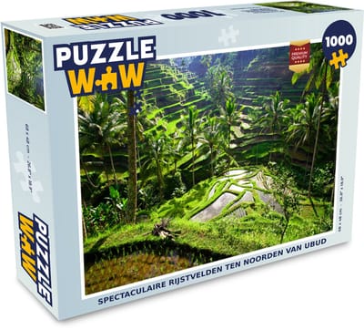Puzzel Spectaculaire rijstvelden ten noorden van Ubud - Legpuzzel - Puzzel 1000 stukjes volwassenen